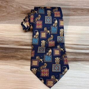 Salvatore Ferragamo printed silk tie. Size 59”by 3.75”.